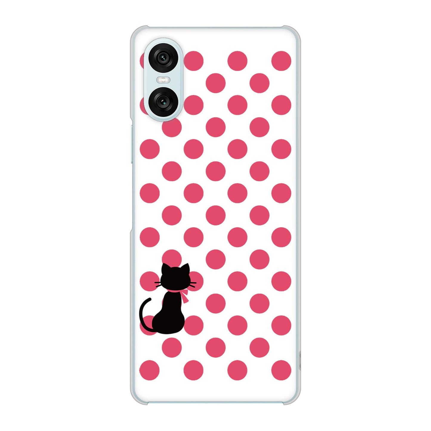 Xperia 10 VI A402SO SoftBank 高画質仕上げ 背面印刷 ハードケースネコとシンプルミルキー