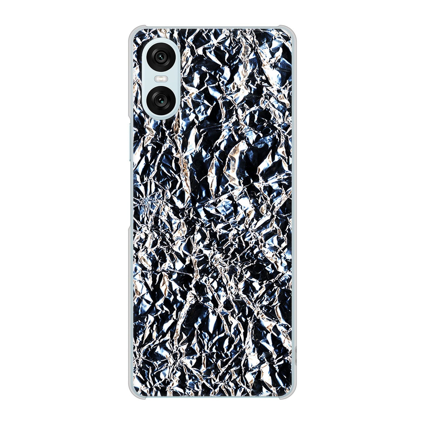 Xperia 10 VI A402SO SoftBank 高画質仕上げ 背面印刷 ハードケース 【EK835 スタイリッシュアルミシルバー】