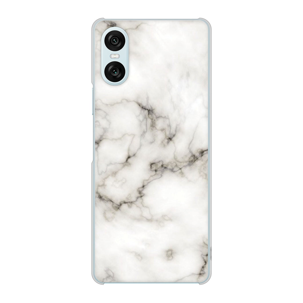 Xperia 10 VI A402SO SoftBank 高画質仕上げ 背面印刷 ハードケース大理石BK