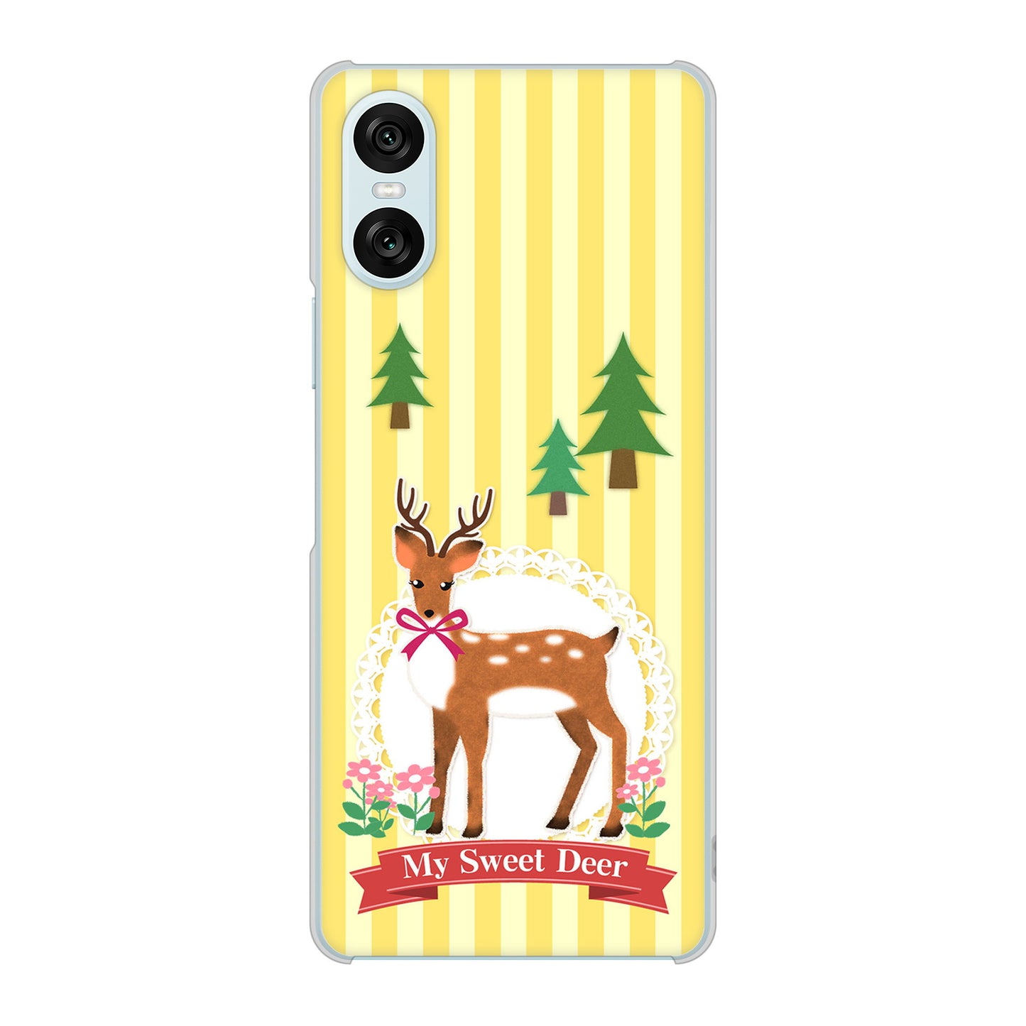 Xperia 10 VI A402SO SoftBank 高画質仕上げ 背面印刷 ハードケース 【SC826 森の鹿】