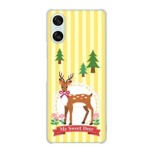 Xperia 10 VI A402SO SoftBank 高画質仕上げ 背面印刷 ハードケース 【SC826 森の鹿】