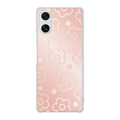 Xperia 10 VI A402SO SoftBank 高画質仕上げ 背面印刷 ハードケースエンボス風デイジーシンプル