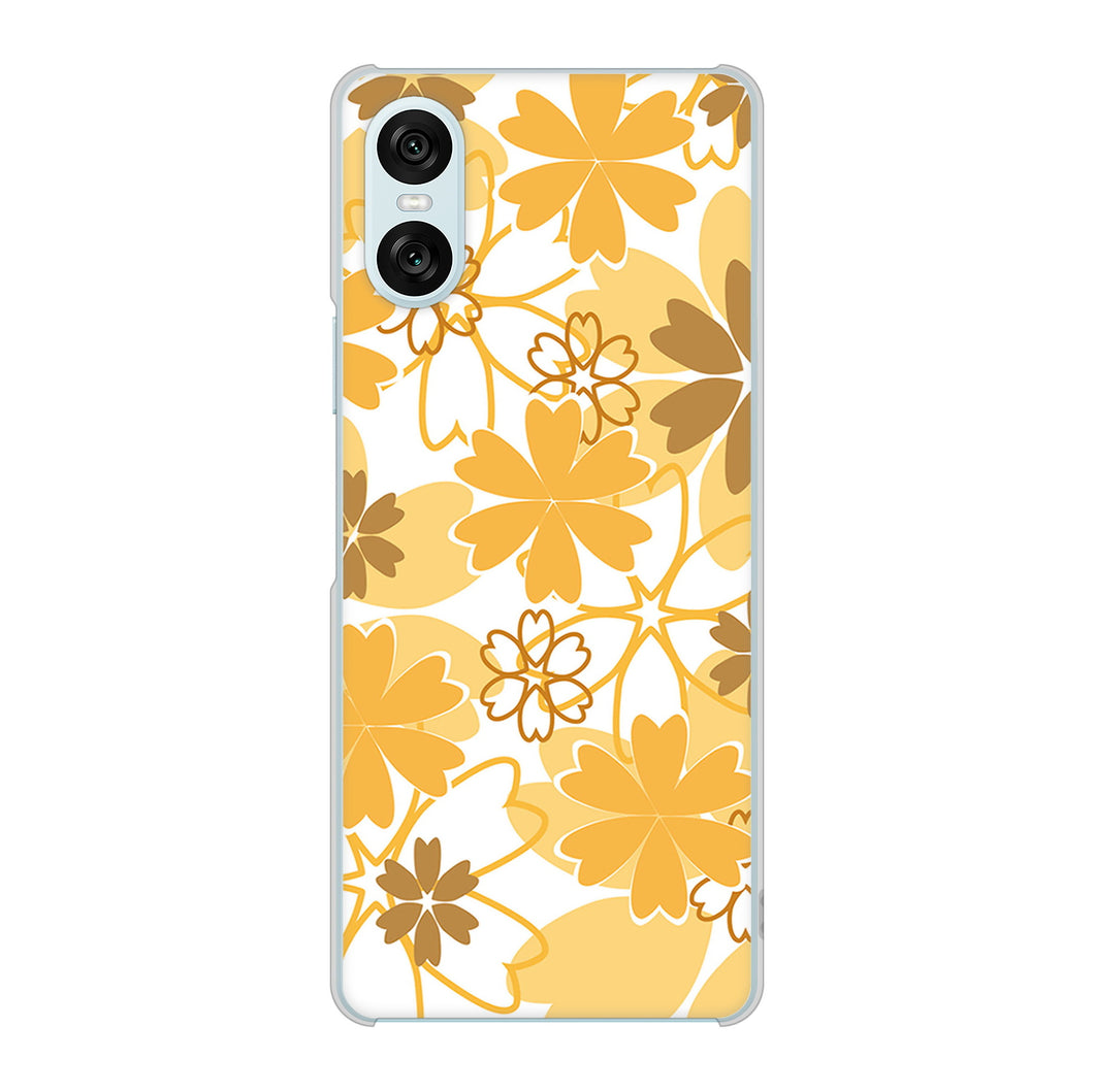 Xperia 10 VI A402SO SoftBank 高画質仕上げ 背面印刷 ハードケース重なり合う花