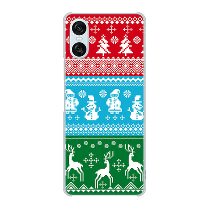 Xperia 10 VI A402SO SoftBank 高画質仕上げ 背面印刷 ハードケースクリスマス