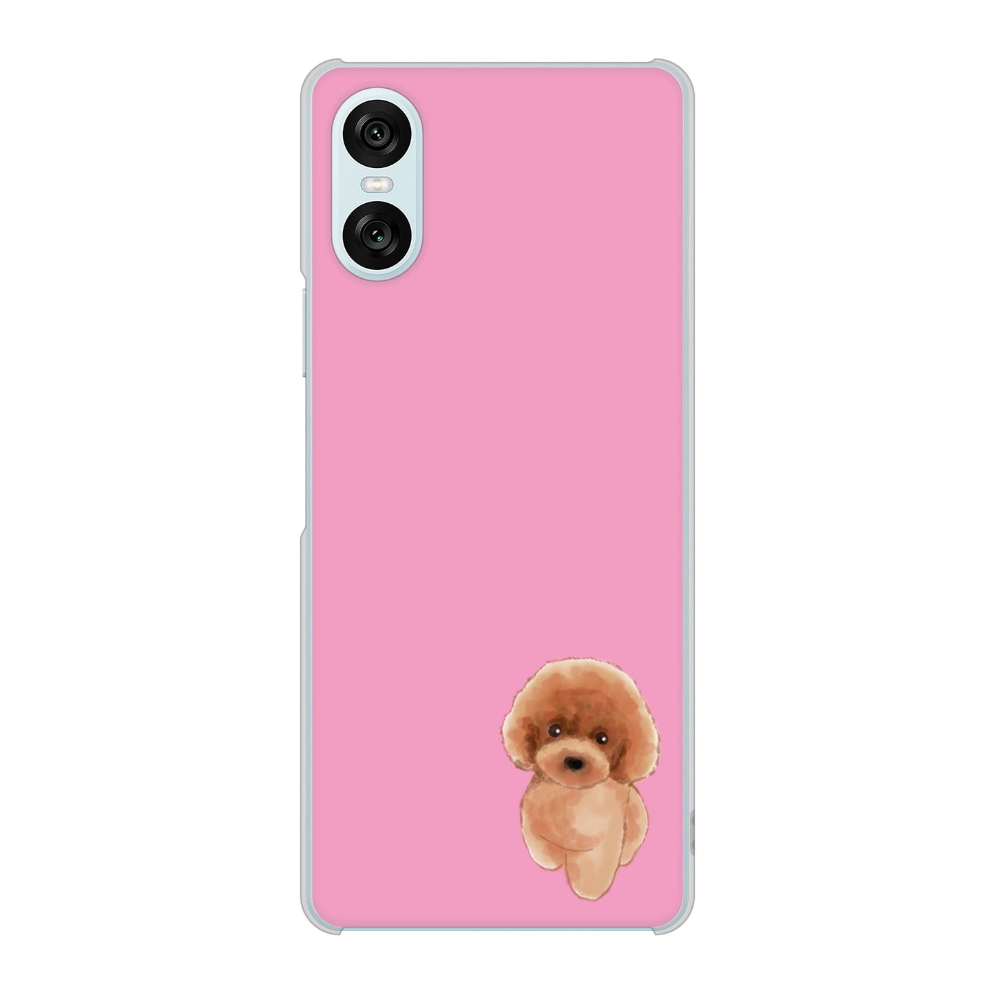 Xperia 10 VI A402SO SoftBank 高画質仕上げ 背面印刷 ハードケーストイプードルレッド