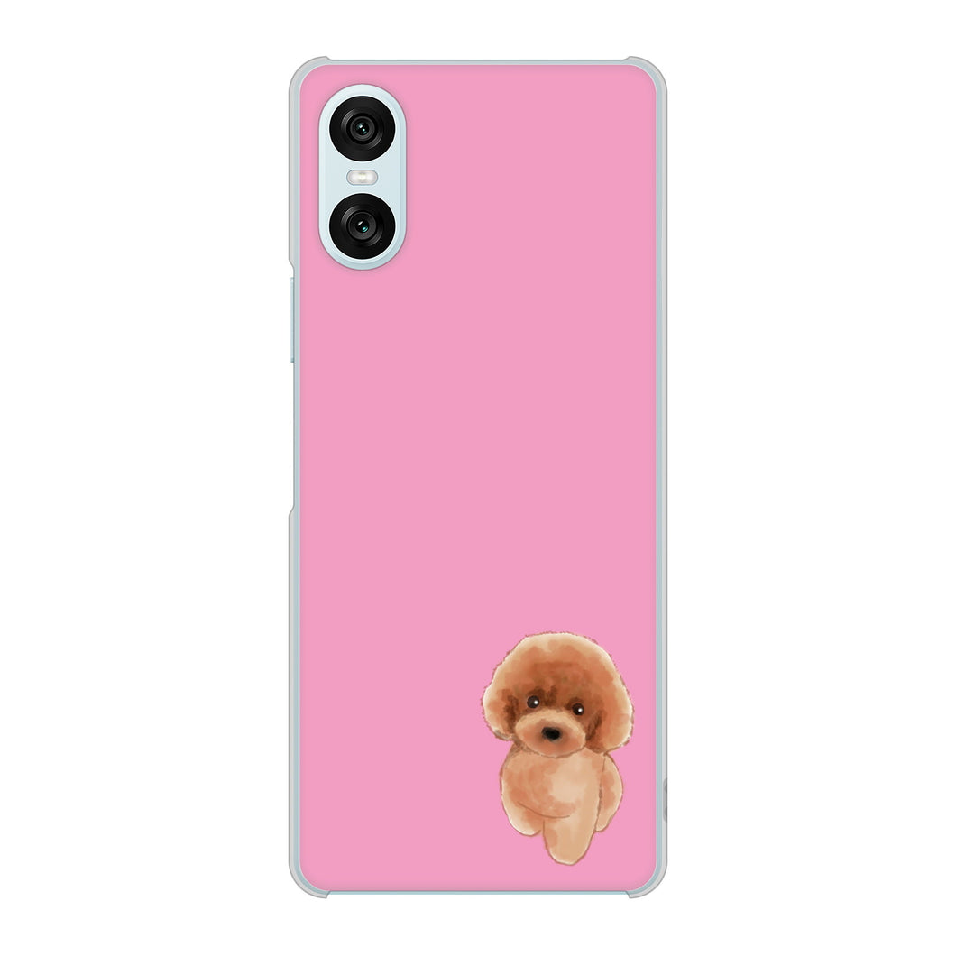 Xperia 10 VI A402SO SoftBank 高画質仕上げ 背面印刷 ハードケーストイプードルレッド