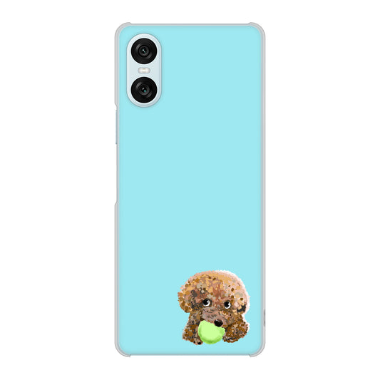 Xperia 10 VI A402SO SoftBank 高画質仕上げ 背面印刷 ハードケーストイプードル＆ボール