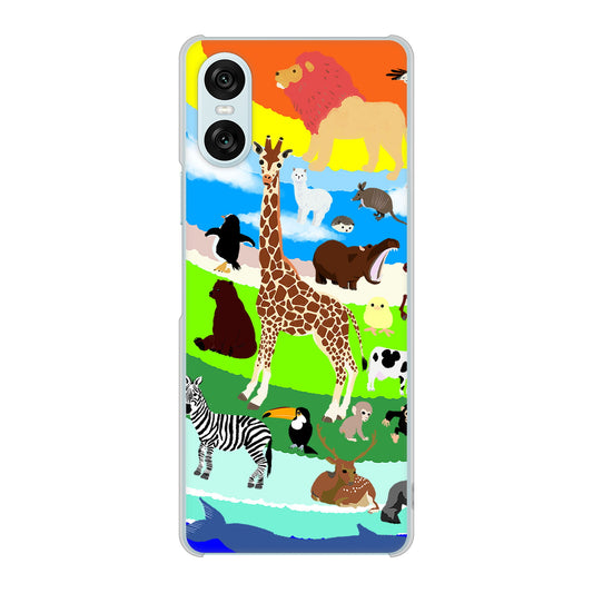 Xperia 10 VI A402SO SoftBank 高画質仕上げ 背面印刷 ハードケース 【YJ201 アニマルプラネット】