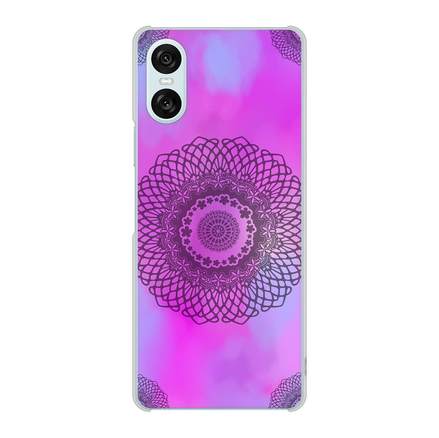 Xperia 10 VI A402SO SoftBank 高画質仕上げ 背面印刷 ハードケース 【YJ344 レース】