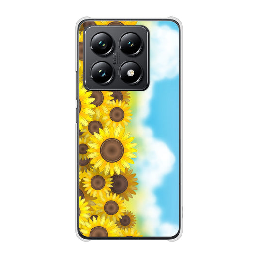 Xiaomi 14T Pro A402XM SoftBank 高画質仕上げ 背面印刷 ハードケース 【148 ひまわり畑】