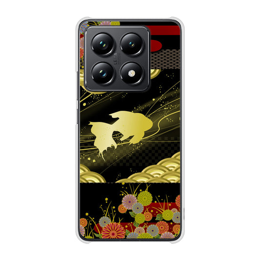 Xiaomi 14T Pro A402XM SoftBank 高画質仕上げ 背面印刷 ハードケース 【174 天の川の金魚】