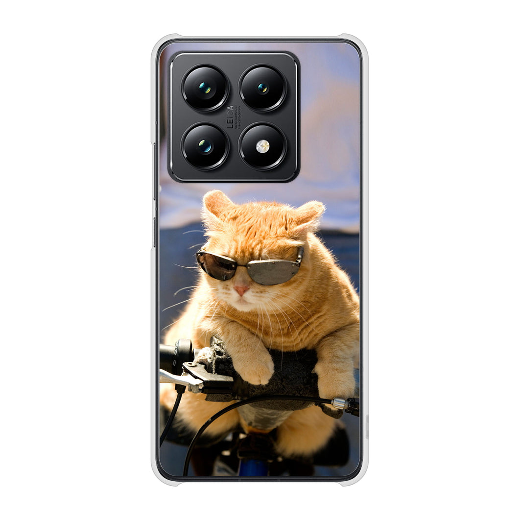 Xiaomi 14T Pro A402XM SoftBank 高画質仕上げ 背面印刷 ハードケース 【595 にゃんとサイクル】