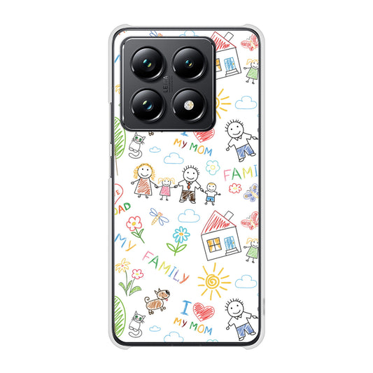 Xiaomi 14T Pro A402XM SoftBank 高画質仕上げ 背面印刷 ハードケースカップル＆ファミリー