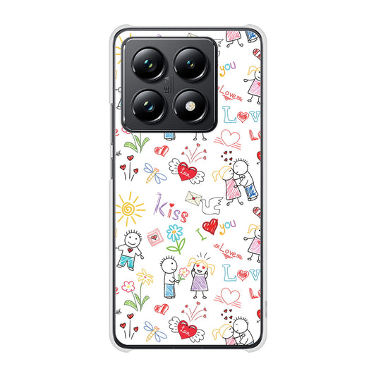 Xiaomi 14T Pro A402XM SoftBank 高画質仕上げ 背面印刷 ハードケースカップル＆ファミリー