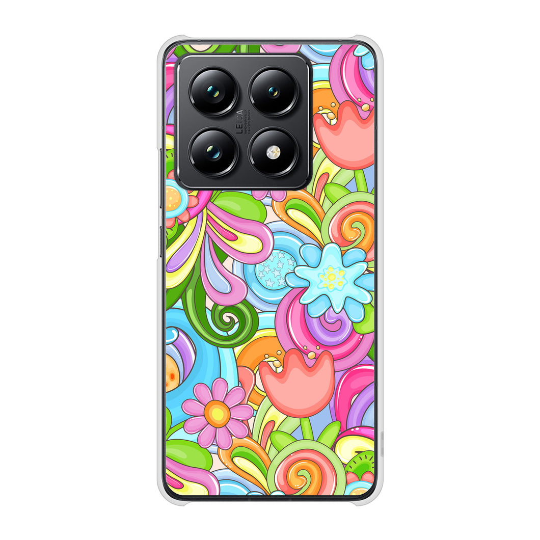 Xiaomi 14T Pro A402XM SoftBank 高画質仕上げ 背面印刷 ハードケース 【713 ミラクルフラワー】