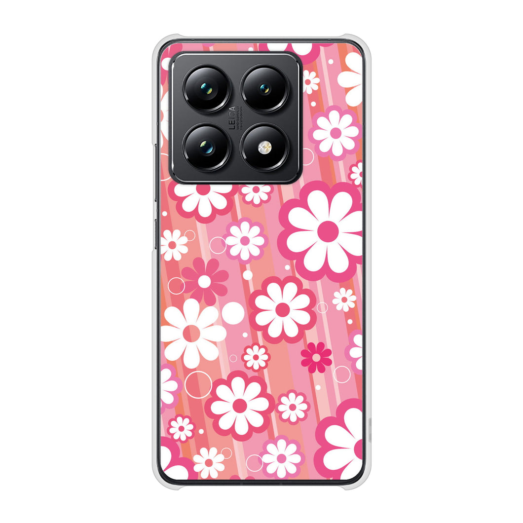 Xiaomi 14T Pro A402XM SoftBank 高画質仕上げ 背面印刷 ハードケース 【751 マーガレット（ピンク系）】