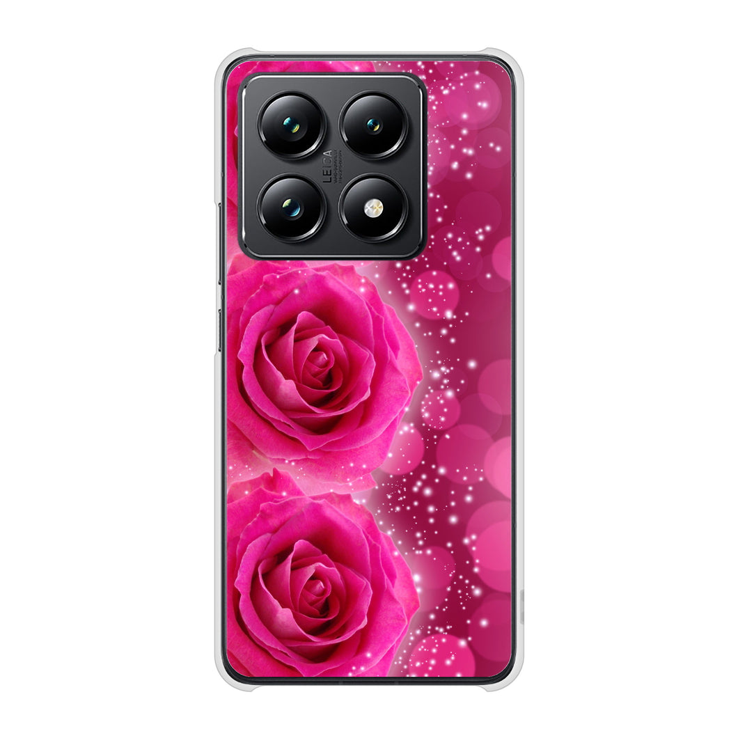 Xiaomi 14T Pro A402XM SoftBank 高画質仕上げ 背面印刷 ハードケース 【VA815 3連のバラ】