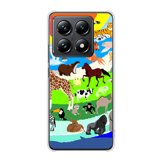 Xiaomi 14T Pro A402XM SoftBank 高画質仕上げ 背面印刷 ハードケース 【YJ201 アニマルプラネット】