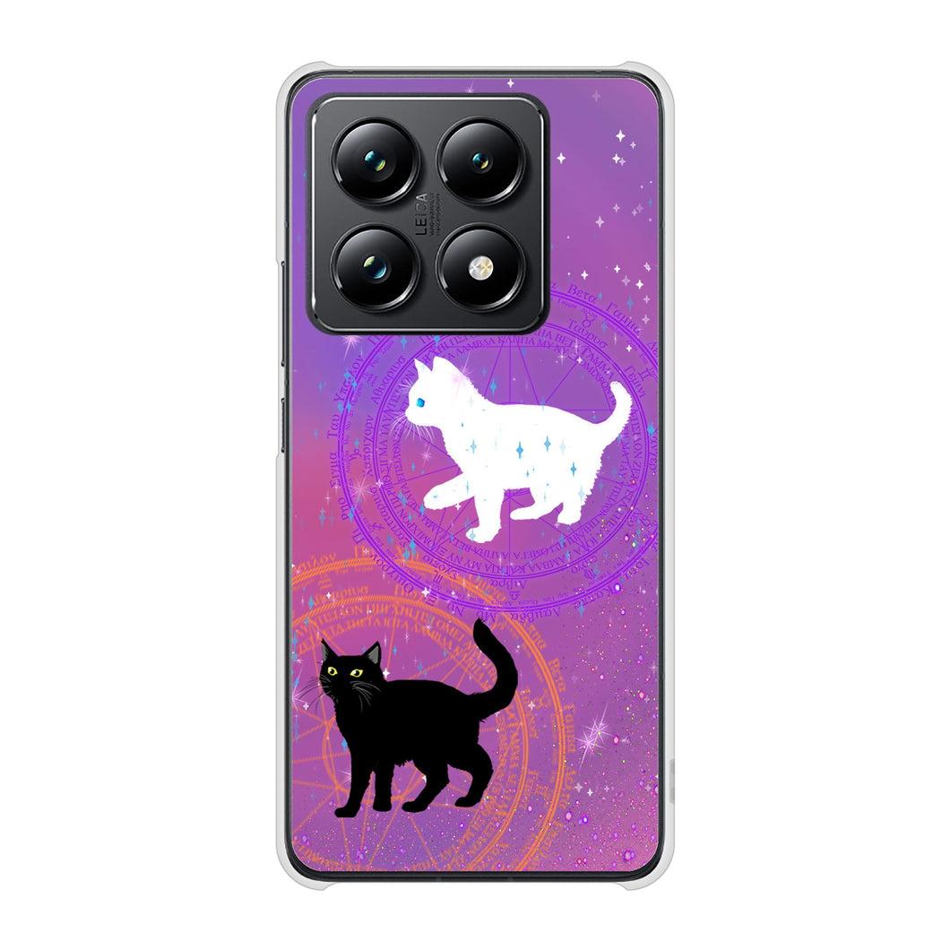 Xiaomi 14T Pro A402XM SoftBank 高画質仕上げ 背面印刷 ハードケース魔法陣猫