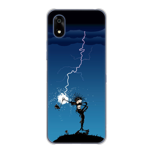 かんたんスマホ4 A402ZT Y!mobile 高画質仕上げ 背面印刷 ハードケース 【417 ゴルファーの苦難】