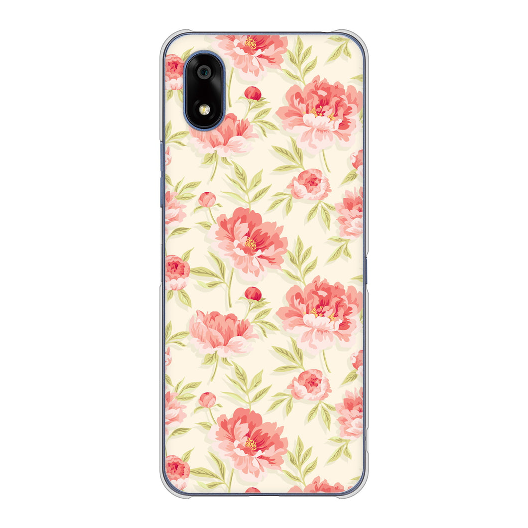 かんたんスマホ4 A402ZT Y!mobile 高画質仕上げ 背面印刷 ハードケース北欧の小花