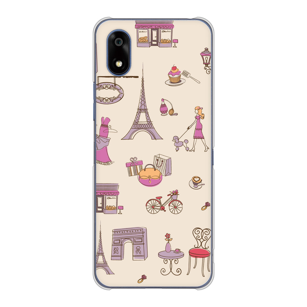 かんたんスマホ4 A402ZT Y!mobile 高画質仕上げ 背面印刷 ハードケースLOVE フランス