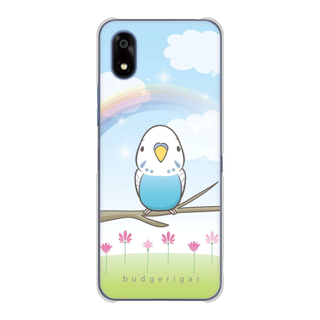 かんたんスマホ4 A402ZT Y!mobile 高画質仕上げ 背面印刷 ハードケースセキセイインコ