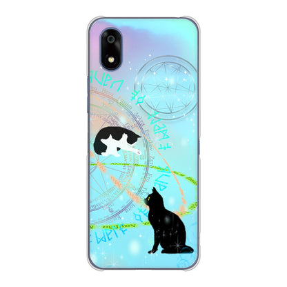 かんたんスマホ4 A402ZT Y!mobile 高画質仕上げ 背面印刷 ハードケース魔法陣猫