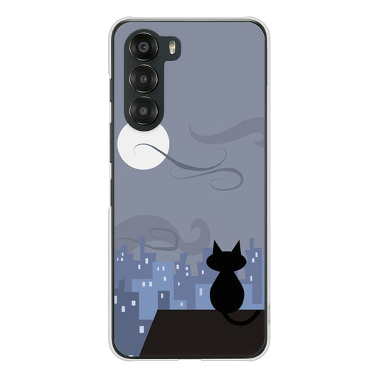 nubia S 5G A403ZT Y!mobile 高画質仕上げ 背面印刷 ハードケース夜とネコ