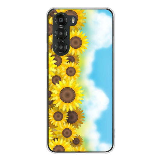 nubia S 5G A403ZT Y!mobile 高画質仕上げ 背面印刷 ハードケース 【148 ひまわり畑】