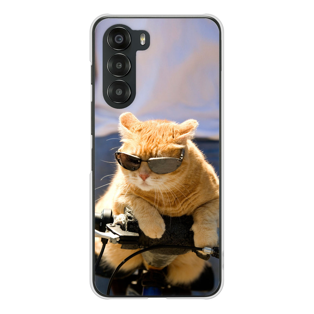 nubia S 5G A403ZT Y!mobile 高画質仕上げ 背面印刷 ハードケース 【595 にゃんとサイクル】