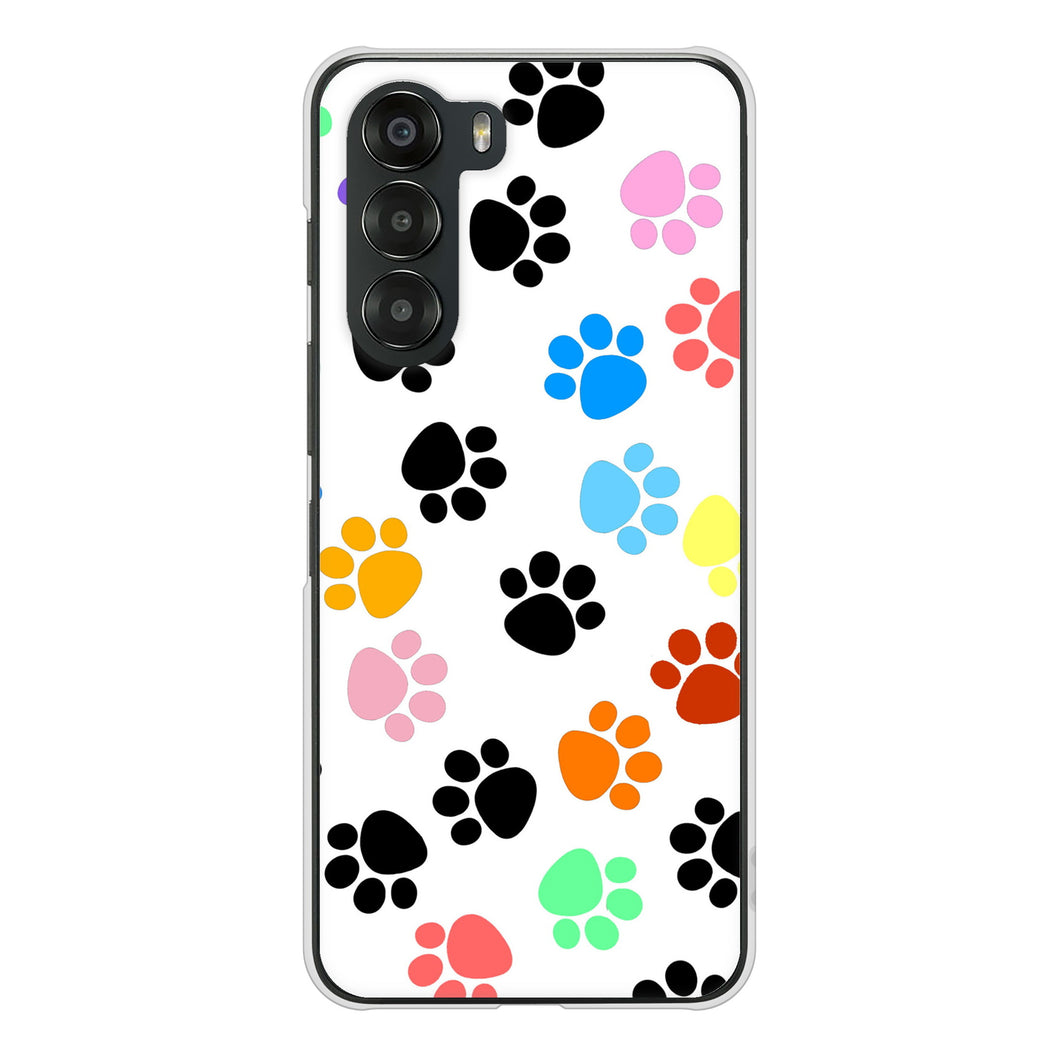 nubia S 5G A403ZT Y!mobile 高画質仕上げ 背面印刷 ハードケース 【1108 あしあとカラフル】