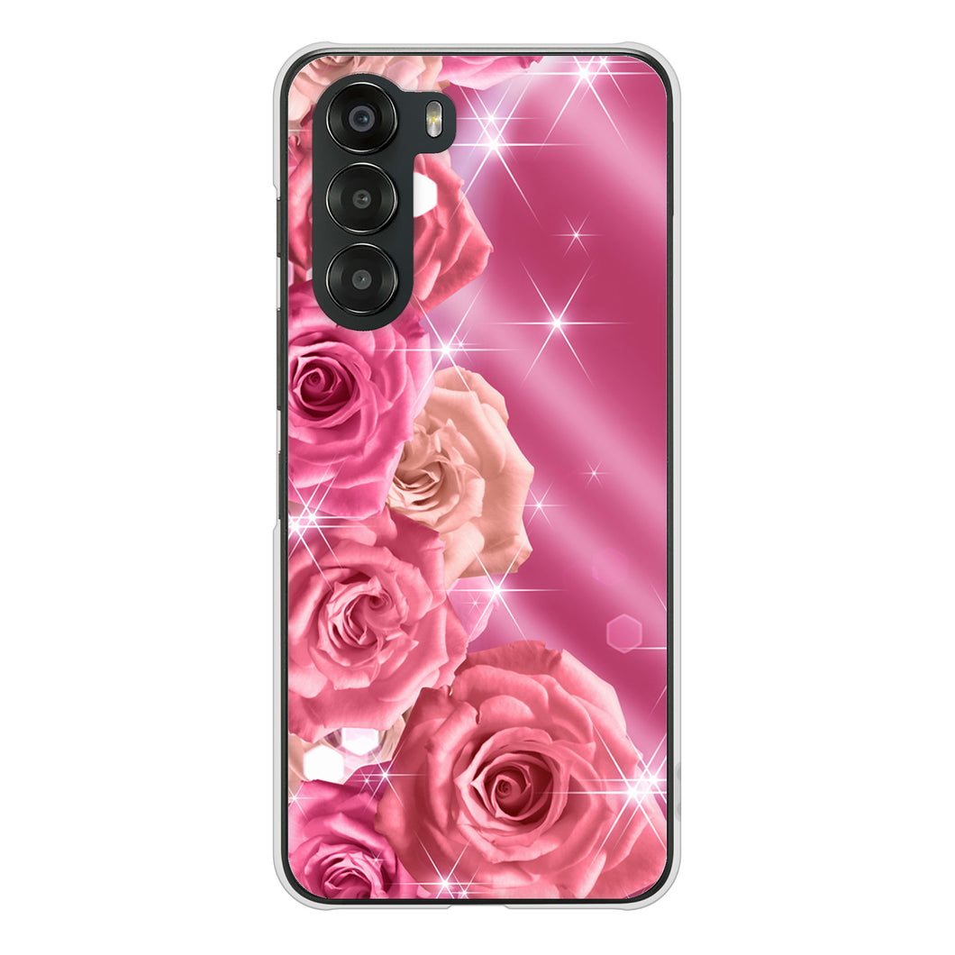 nubia S 5G A403ZT Y!mobile 高画質仕上げ 背面印刷 ハードケース 【1182 ピンクの薔薇に誘われて】