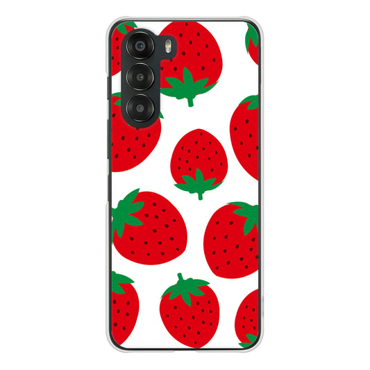 nubia S 5G A403ZT Y!mobile 高画質仕上げ 背面印刷 ハードケース大きいイチゴ模様