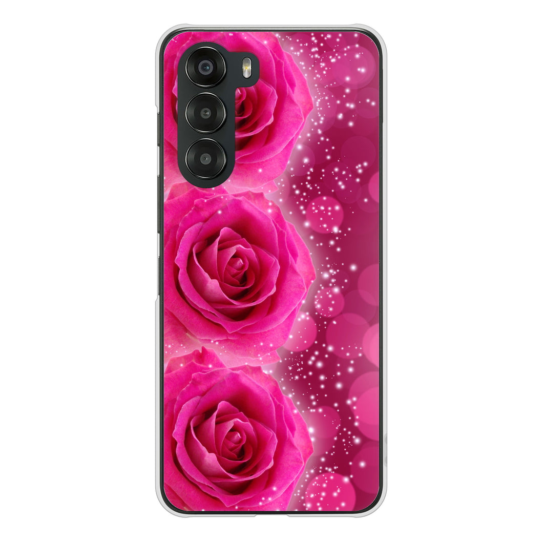 nubia S 5G A403ZT Y!mobile 高画質仕上げ 背面印刷 ハードケース 【VA815 3連のバラ】