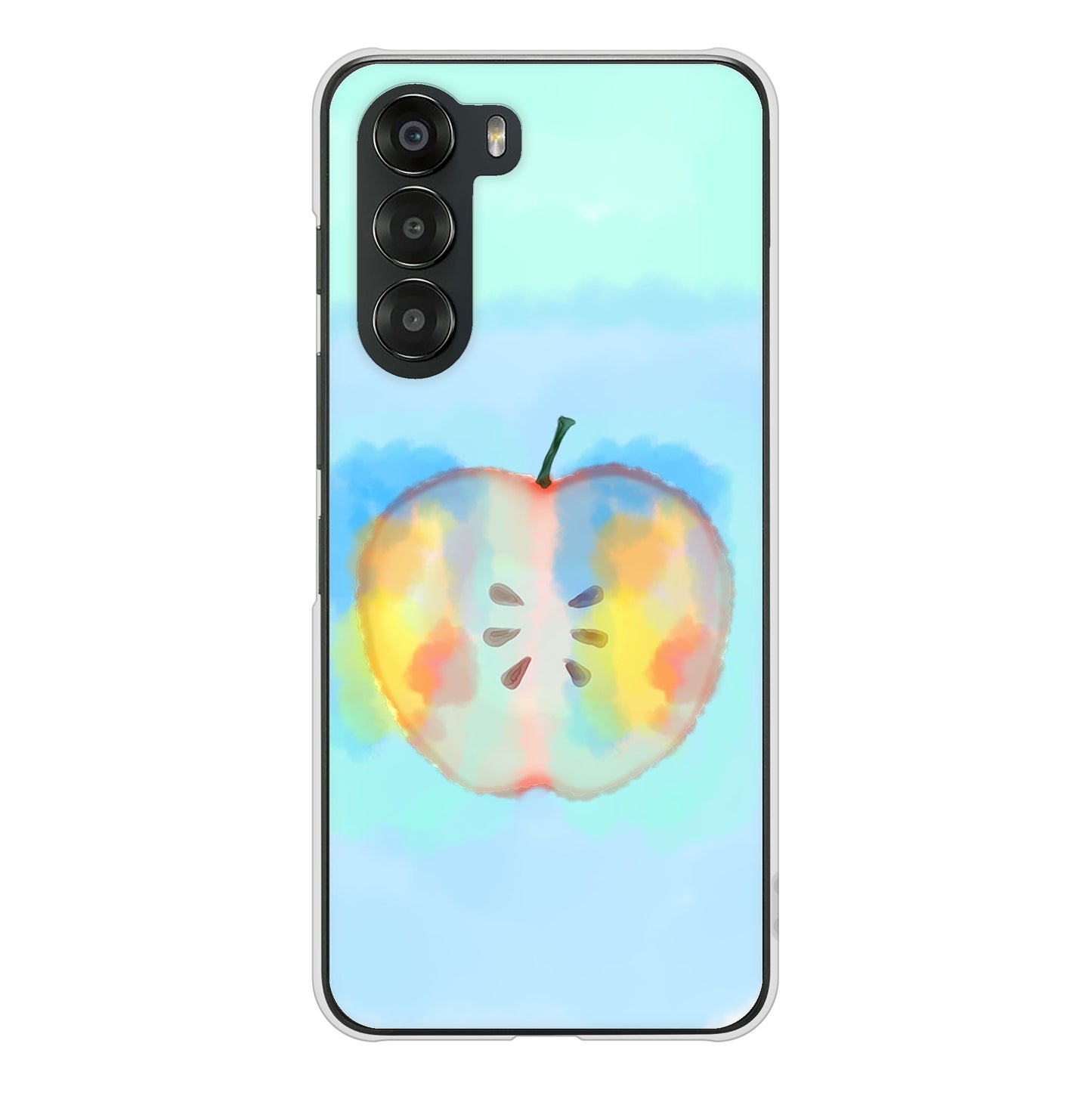nubia S 5G A403ZT Y!mobile 高画質仕上げ 背面印刷 ハードケース 【YJ181 りんご 水彩181】