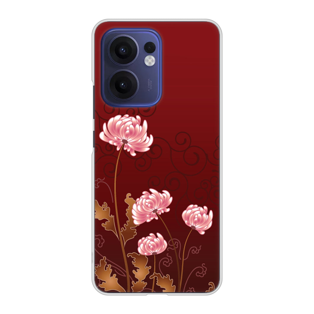 OPPO Reno13 A A501OP Y!mobile 高画質仕上げ 背面印刷 ハードケース 【375 優美な菊】