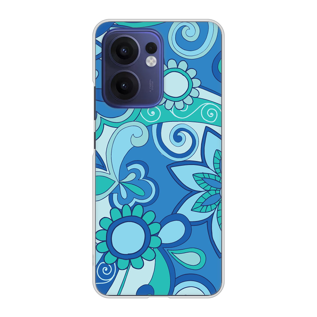 OPPO Reno13 A A501OP Y!mobile 高画質仕上げ 背面印刷 ハードケース 【409 ブルーミックス】
