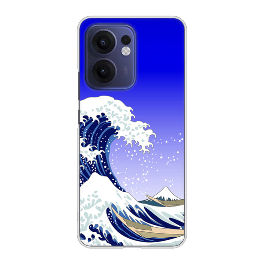 OPPO Reno13 A A501OP Y!mobile 高画質仕上げ 背面印刷 ハードケース 【625 波に富士】