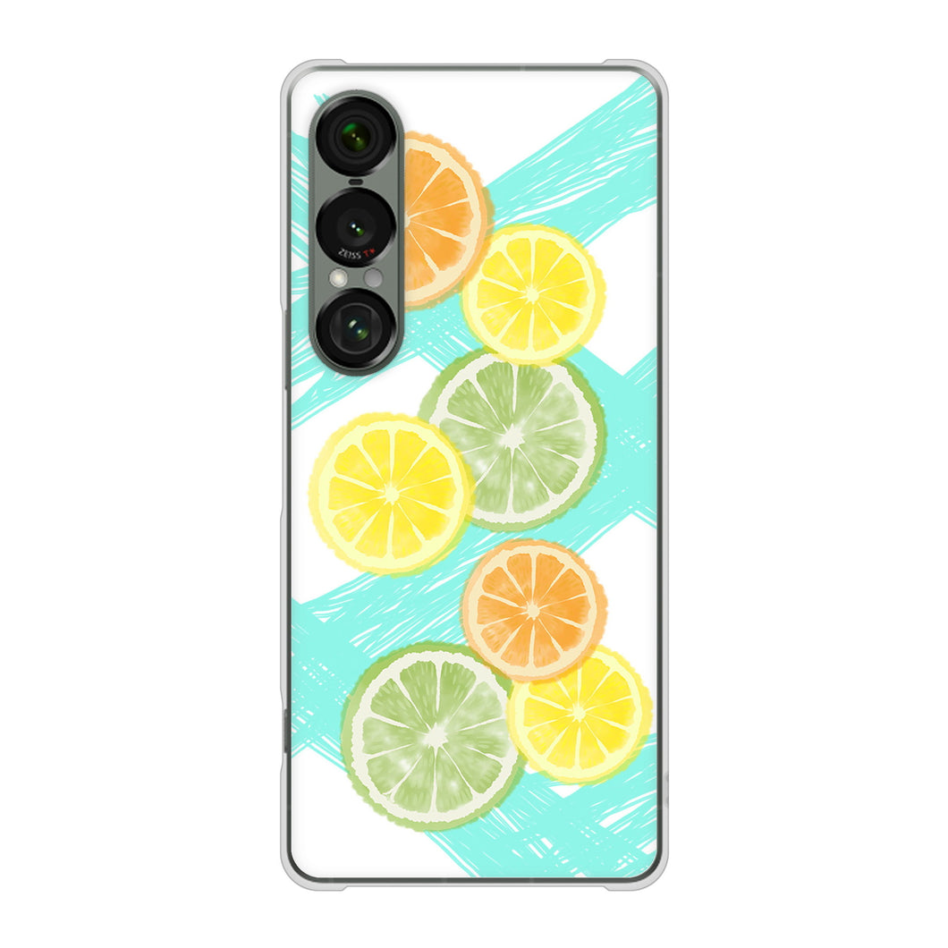 Xperia 1 VII A501SO SoftBank 高画質仕上げ 背面印刷 ハードケース 【YJ183 オレンジライム】