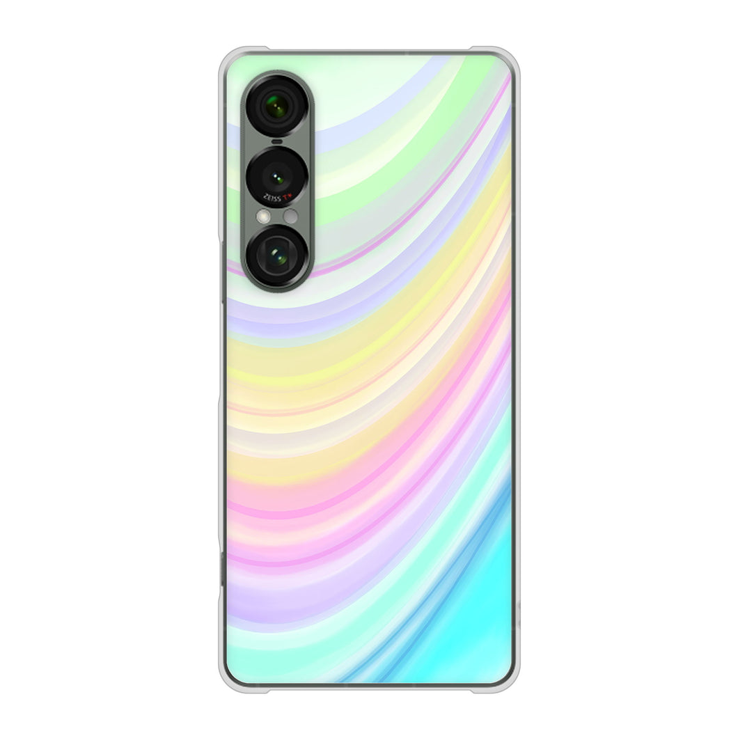 Xperia 1 VII A501SO SoftBank 高画質仕上げ 背面印刷 ハードケースレインボー
