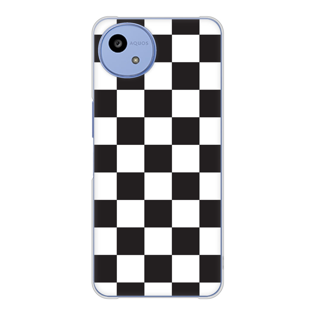 AQUOS wish5 A502SH Y!mobile 高画質仕上げ 背面印刷 ハードケース 【151 フラッグチェック】