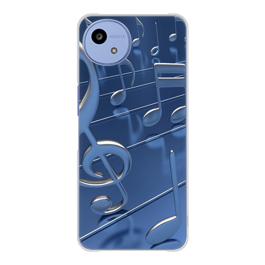 AQUOS wish5 A502SH Y!mobile 高画質仕上げ 背面印刷 ハードケース音符