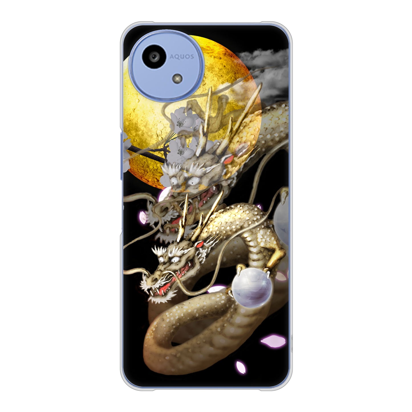 AQUOS wish5 A502SH Y!mobile 高画質仕上げ 背面印刷 ハードケース龍
