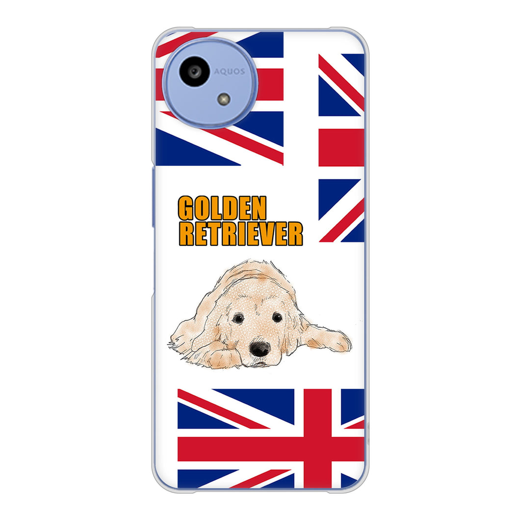 AQUOS wish5 A502SH Y!mobile 高画質仕上げ 背面印刷 ハードケースゴールデンレトリバー