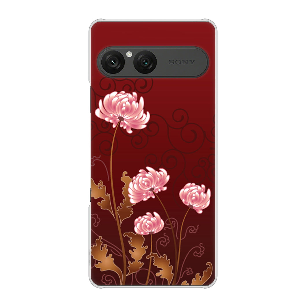 Xperia 10 VII A502SO SoftBank 高画質仕上げ 背面印刷 ハードケース 【375 優美な菊】