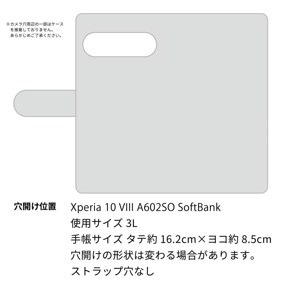 Xperia 10 VIII A602SO SoftBank ビニール素材のスケルトン手帳型ケース　クリア