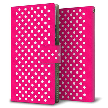 AQUOS sense10 SH-M33 高画質仕上げ プリント手帳型ケース ( 薄型スリム )シンプル柄（水玉）