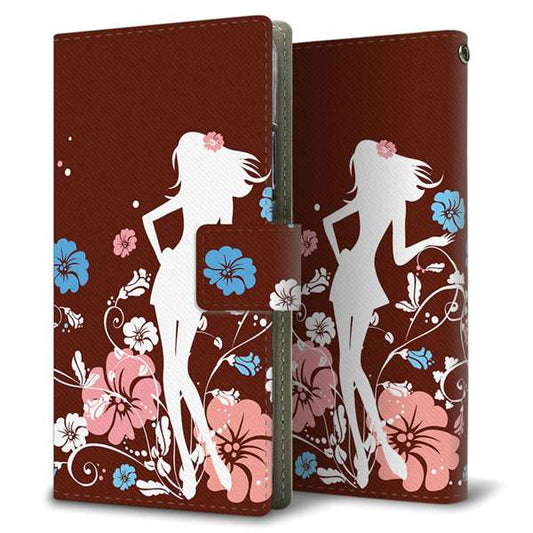 Xiaomi 14T XIG07 au 高画質仕上げ プリント手帳型ケース ( 薄型スリム ) 【110 ハイビスカスと少女】