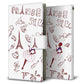 AQUOS wish5 SH-M32 高画質仕上げ プリント手帳型ケース ( 薄型スリム )LOVE フランス